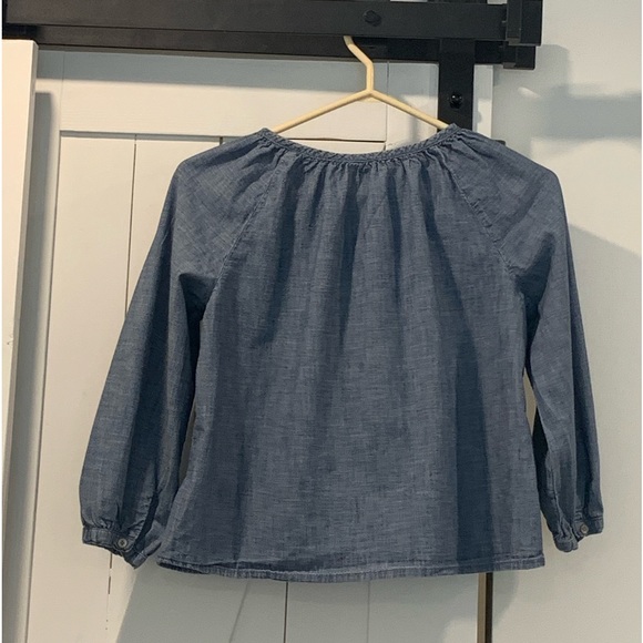 GAP Girls Chambray Blue Button Down (LG) - Picture 3 of 6